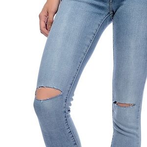Levi’s 710 super skinny light wash destroyed